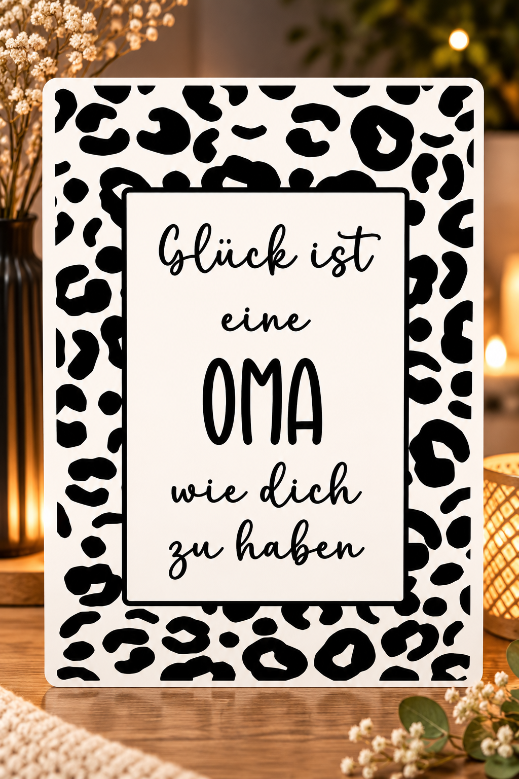 Statement-Schilder im Leoparden-Look 3D Druck