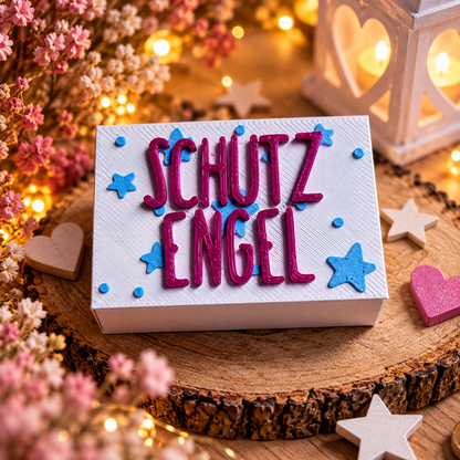 Schutzengel – kleine Geschenkbox mit Herz