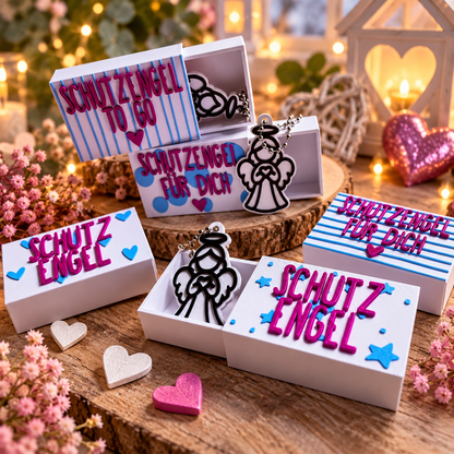 Schutzengel – kleine Geschenkbox mit Herz