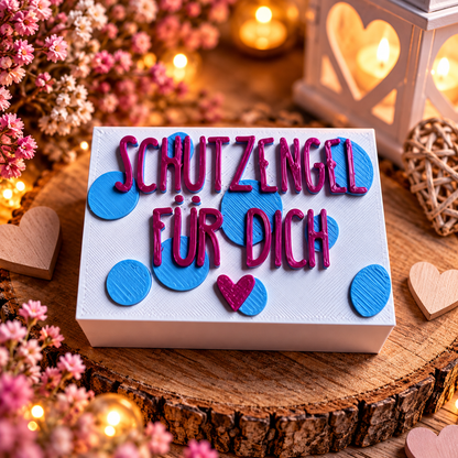 Schutzengel – kleine Geschenkbox mit Herz