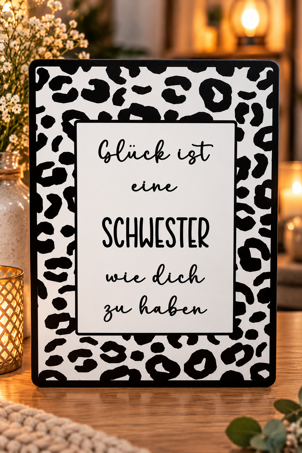 Statement-Schilder im Leoparden-Look 3D Druck